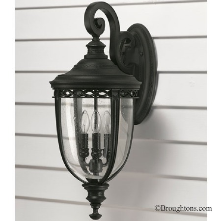 Feiss English Bridle Outdoor Wall Light Lantern Large Black ...