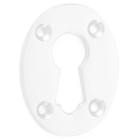 Oval Rim Lock Escutcheon Distressed Brass