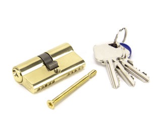 From The Anvil Euro Lock Cylinder 30/30 Polished Brass Key Differ