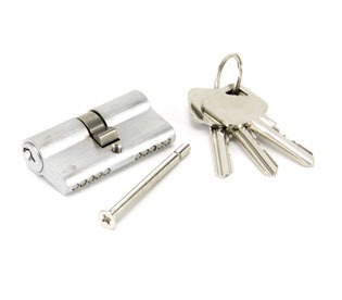 From The Anvil Euro Lock Cylinder 30/30 Satin Chrome Key Differ