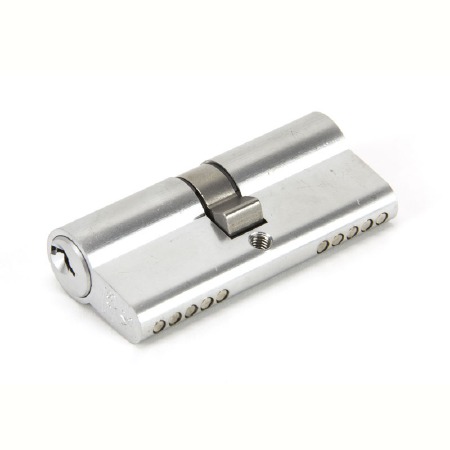 From The Anvil Euro Lock Cylinder 35/35 Satin Chrome Key Alike