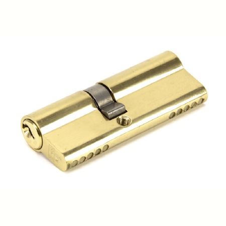 From The Anvil Euro Lock Cylinder 35/45 Polished Brass Key Alike