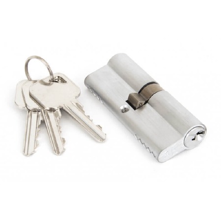 From The Anvil Euro Lock Cylinder 40/40 Satin Chrome Key Differ