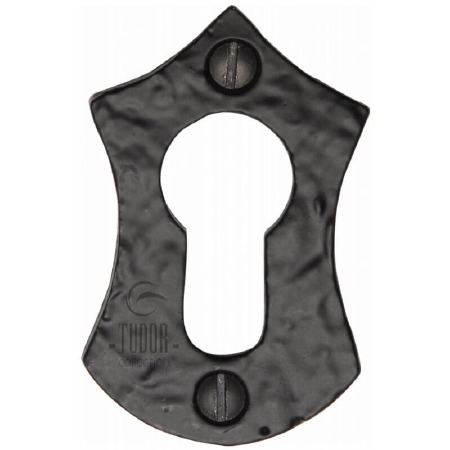 Heritage Tudor Euro Escutcheon TC547 Black Ironwork