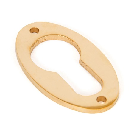 From The Anvil Oval Euro Escutcheon Polished Brass