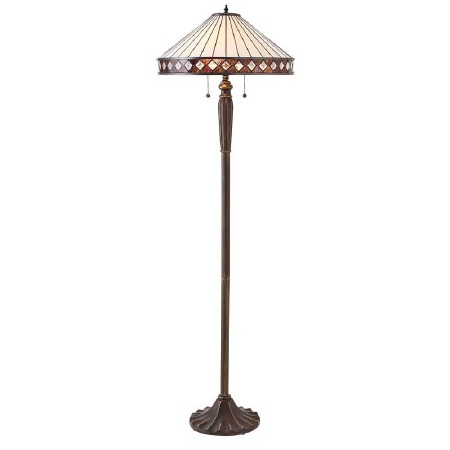 Interiors 1900 Fargo Tiffany Floor Lamp - Broughtons Lighting & Ironmongery