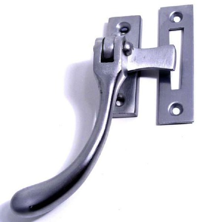 Aston Pear Drop Window Handle Satin Chrome