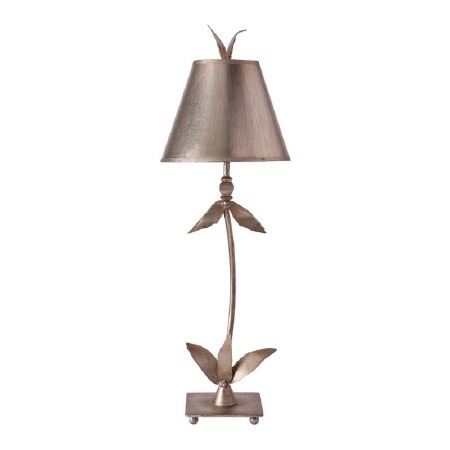 Flambeau Red Bell Table Lamp Silver