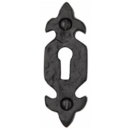 Heritage Tudor Fleur de Lys Escutcheon TC545 Black Ironwork