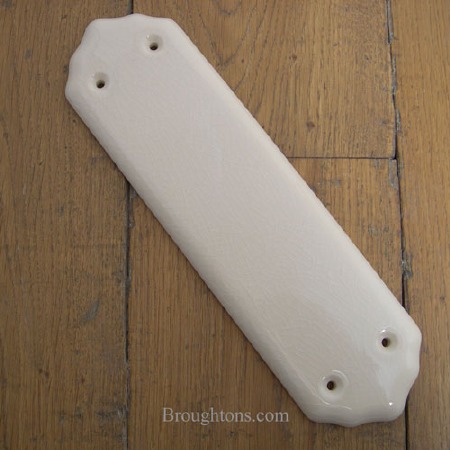 Porcelain Finger Plate Cream Crackle