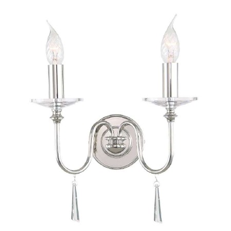 Elstead Finsbury Double Wall Light Nickel