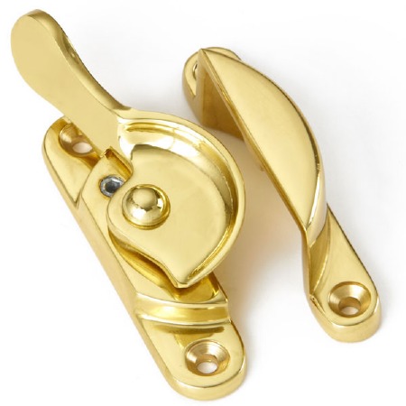 Croft 1825L Fitch Lockable Fastener Polished Brass Unlacquered