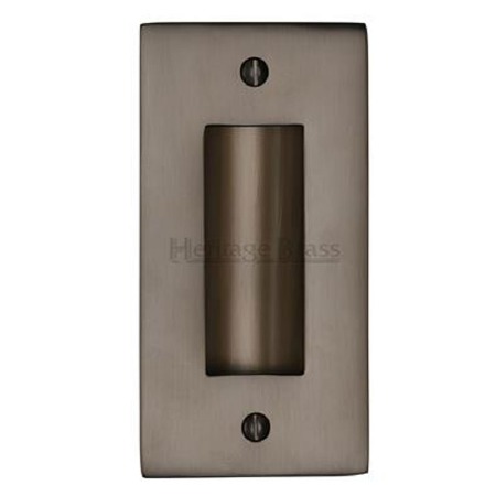 Heritage Flush Pull Handle 4" Matt Bronze