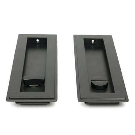 From The Anvil Flush Rectangle Bathroom Pull Art Deco 175mm Aged Bronze