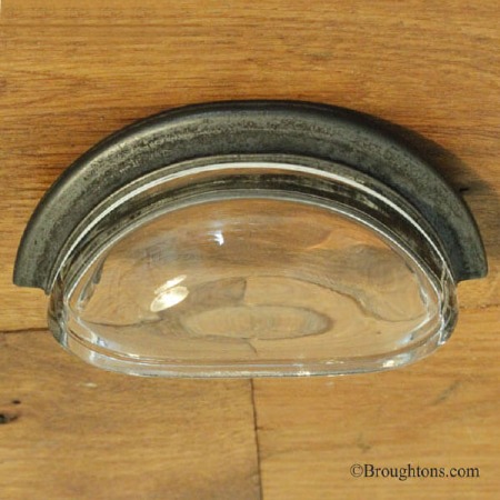 Glass Cup Drawer Pull Handle Bronze Small