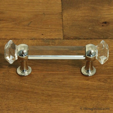 Hexagon Cupboard Door Pull Handle Polished Nickel