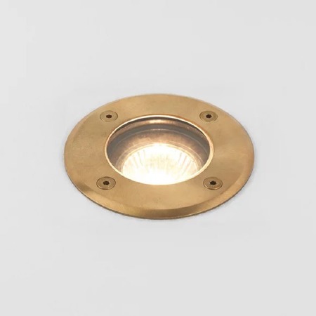 Gramos Round Floor Light Natural Brass
