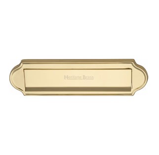 Heritage V843 Gravity Letterplate 280mm Polished Brass 280mm
