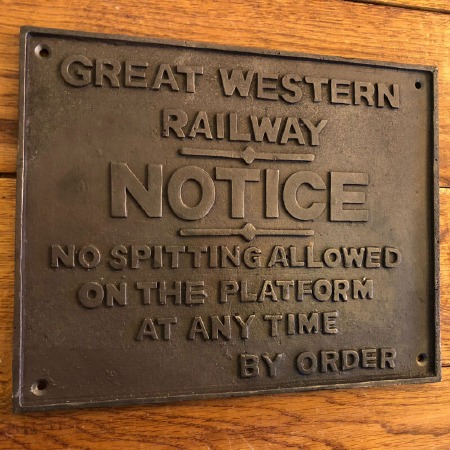Great Western Railways No Spitting NOTICE