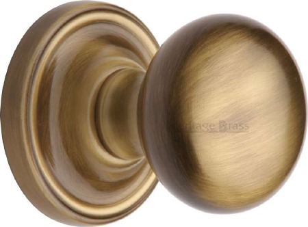 Heritage Hampstead Mortice Knobs HAM8361 Antique Brass