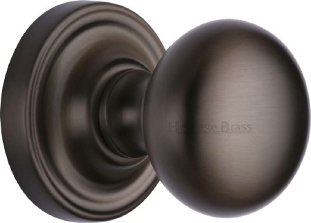 Heritage Hampstead Mortice Knobs HAM8361 Matt Bronze