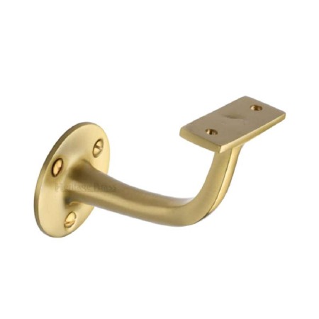 Heritage Handrail Bracket V1030 3 Satin Brass - Broughtons Lighting &  Ironmongery