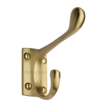 Triple Door Hook Antique Satin Brass - Broughtons Lighting