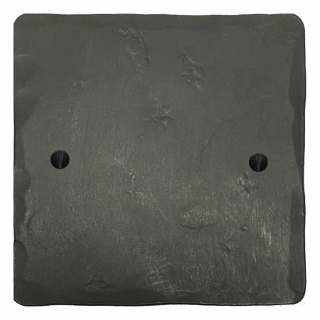 Hand Forged Single Blank Plate Anthracite