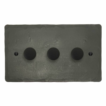 Hand Forged Dimmer Switch 3 Gang Anthracite