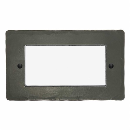 Hand Forged Plate for Modular Electrical Components 50x100mm Hand Forged Anthracite