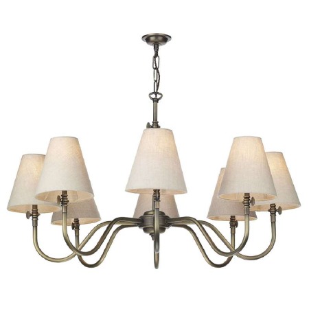 David Hunt Hicks 8 Light Pendant Antique Brass Fitting Only