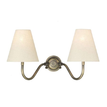 David Hunt Hicks Double Wall Light Antique Brass Fitting Only