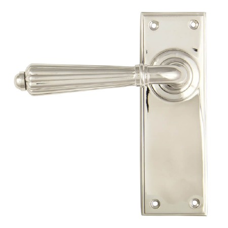 From The Anvil Hinton Latch Set Door Handle Polished Nickel
