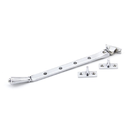 From The Anvil Hinton Window Stay 10" Polished Chrome