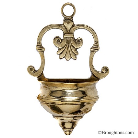 Holy Water Holder Brass - Broughtons Lighting & Ironmongery