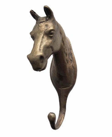 Horse Head Tack Hook Solid UK Bronze