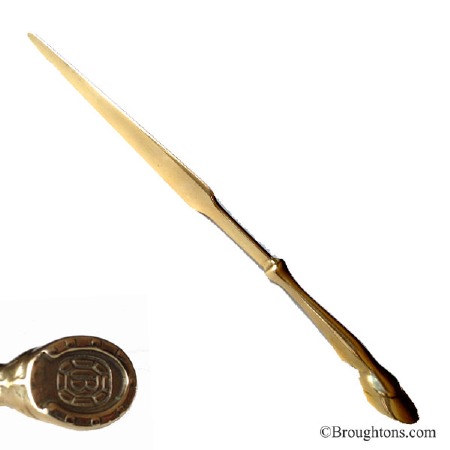 Letter Opener Horse Hoof Polished Brass