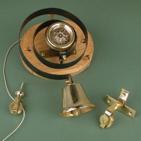 Butler or Housekeepers Bell with Flower Renovated Brass