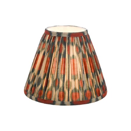 Ikat Cotton Drum Shade 25cm Red