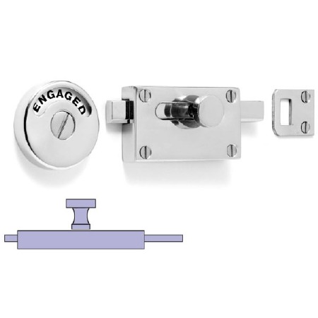 Samuel Heath Indicator Bolt With Plain Knob Polished Chrome
