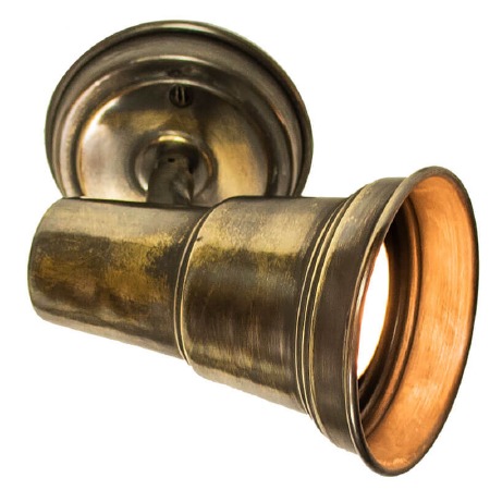 Industrial Spotlight Renovated Brass