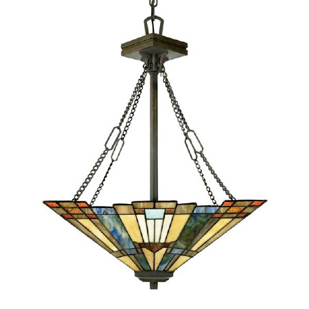 Quoizel Inglenook Tiffany Medium Pendant Valiant Bronze