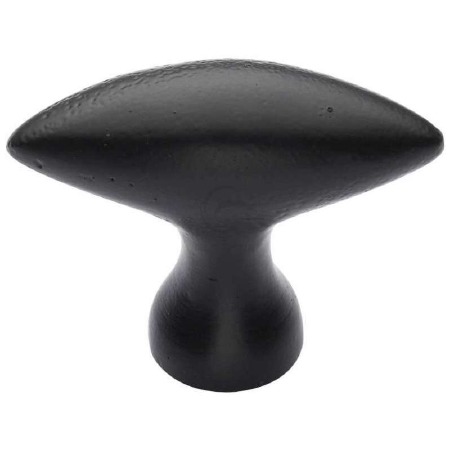 Heritage Eliptic Cabinet Knob FB112 50mm Black Iron Rustic