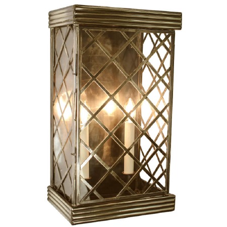 Ivy Large Flush Outdoor Wall Lantern - Renovated Brass