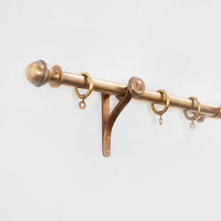 Curtain Pole ONLY 19mm Antique Satin Brass 3M