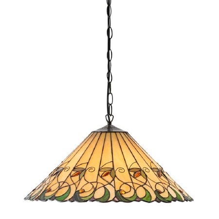 Interiors 1900 Jamelia Large Tiffany Ceiling Light Pendant