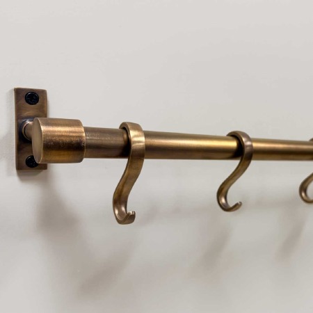The Kirby Kitchen 3/4" Utility Rail 75cm Antique Satin Brass