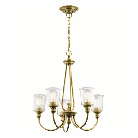 Kichler Waverly 5 Light Chandelier Natural Brass