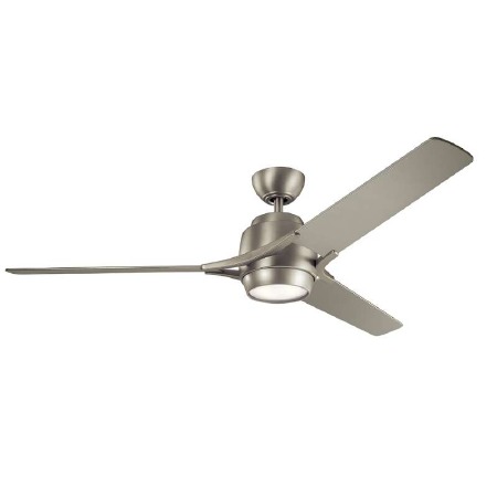 Elstead Zeus 60" Ceiling Fan with Light Brushed Nickel