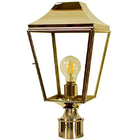 Knightsbridge Lamp Post Head to suit 2" dia. Polished Brass